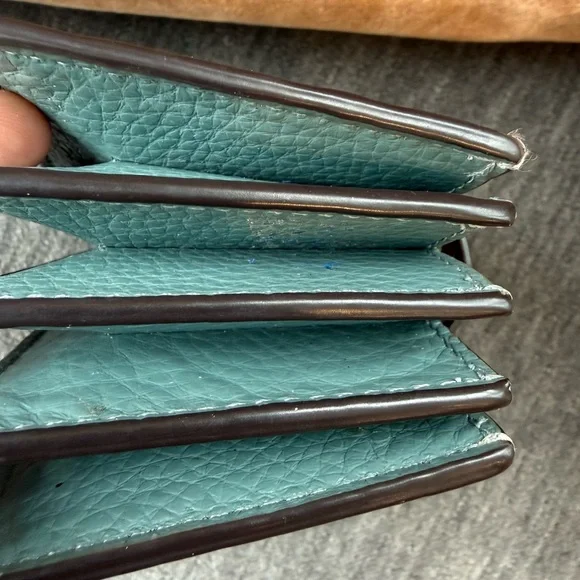 Coach Cream and Lavender Accordion Card Case In Colorblock CA765 - Picture 9 of 14